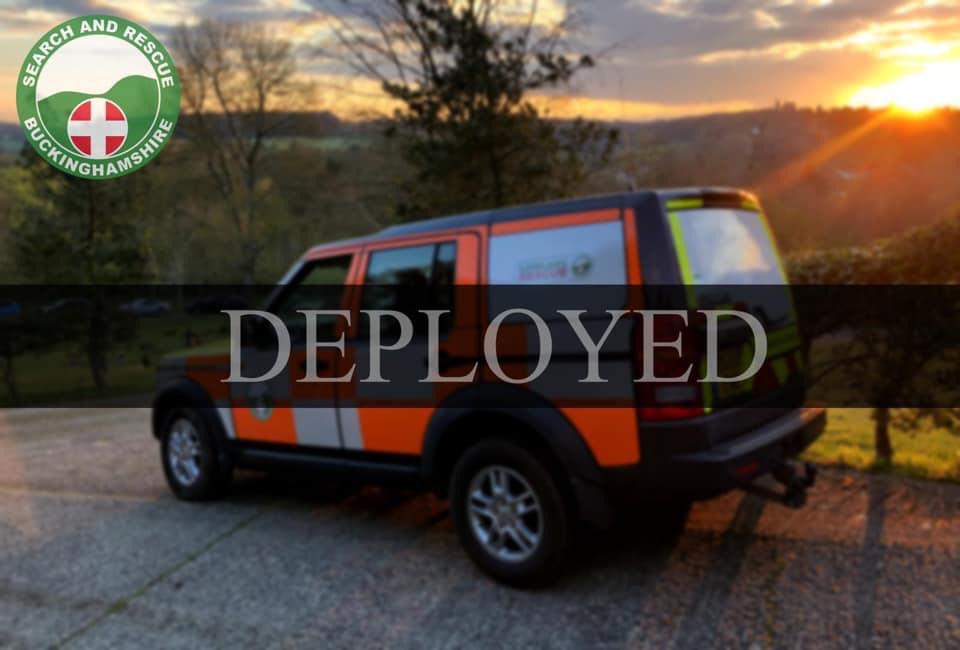 The team have been called out to search for a missing person.