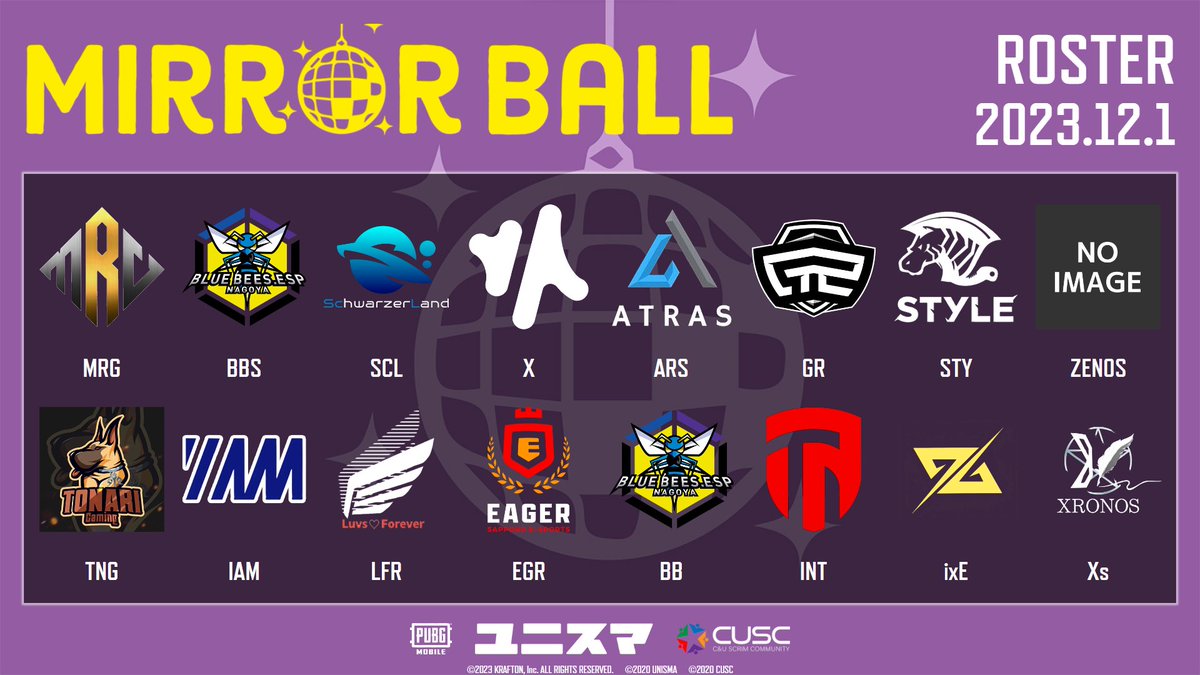 PubgmUnisma's tweet photo. ⸻⸻⸻⸻⸻⸻
PMMB 20231201 ROSTER
⸻⸻⸻⸻⸻⸻
配信URL (実況無し)
https://t.co/i1jQUIi0rF
21:00 start
4rounds
#PMMB
#ユニスマ
#PUBGモバイル https://t.co/Fxai50XILq