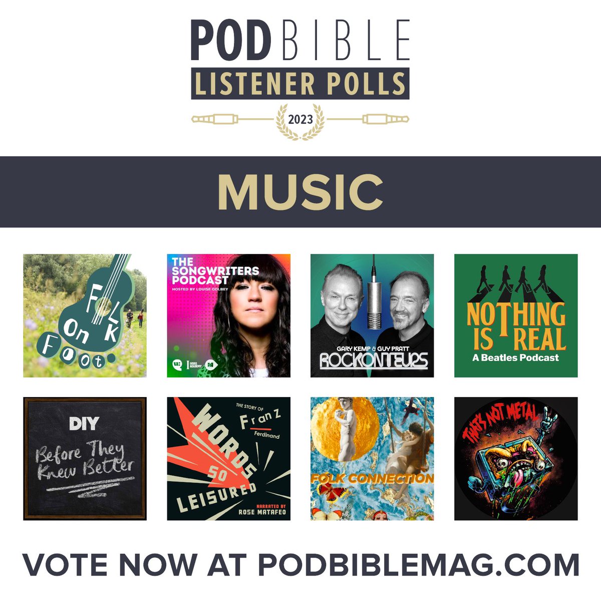 We’ve been shortlisted as Best Music Podcast in the annual @podbible listener poll. It’s a public vote, so please cast your vote for us at podbiblemag.com voting closes on Dec31st @garyjkemp @guypratt