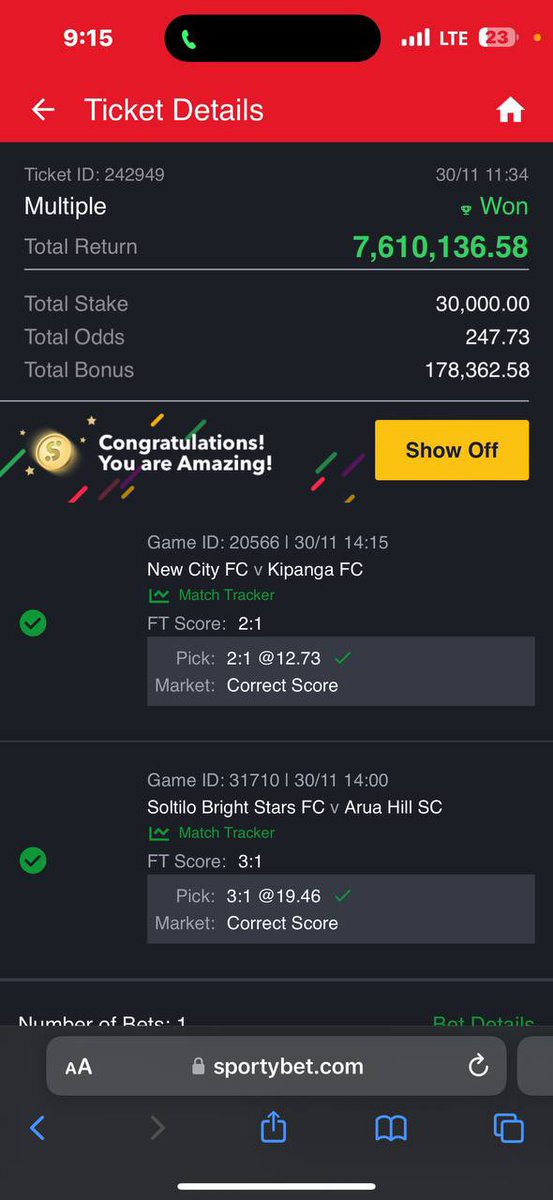 Patrick91029436's tweet photo. @sure_odds02 Congratulations to me on this

Canada Come to Chelsea Ten Hag Neymar Saudi pro League Christopher Nkunku Rodrygo Rooney Aaron Ramsdale Antony  Henry Arsenal Victor Osimhen The Scottish Fofana Binance

 #BBUK         #Perletti #AnimalTheFilm #SquidGame #Perletti https://t.co/eNbmMuBND4