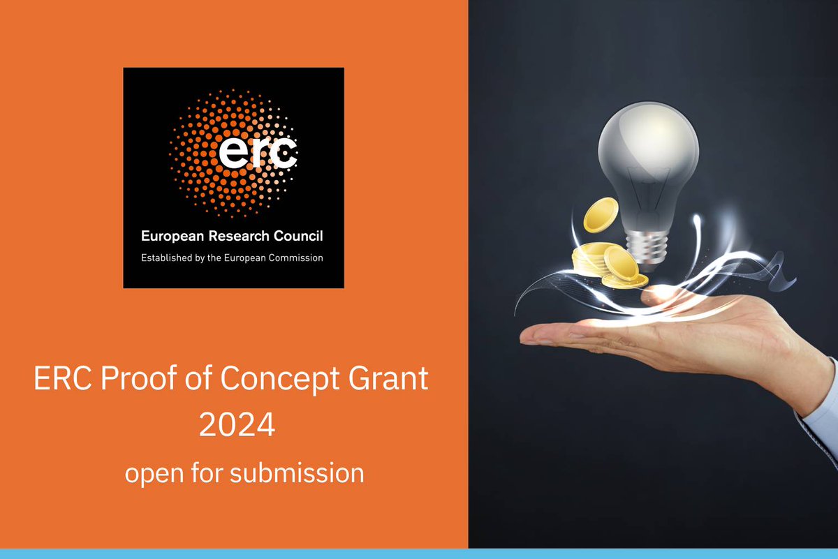 📥 Rozpoczął się nabór wniosków w konkursie ERC Proof of Concept 2024. Grant jest dedykowany laureatom grantów badawczych ERC: Starting, Consolidator, Advanced lub Synergy. #ERCPoC jest przeznaczony na komercjalizację wyników tych badań.
Więcej ➡️ tiny.pl/c2j5v