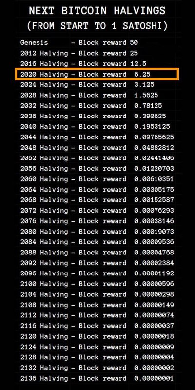 CriptoNoticias's tweet photo. Así será la distribución de recompensas en #Bitcoin según cada halving. https://t.co/nBj2mX9HYj