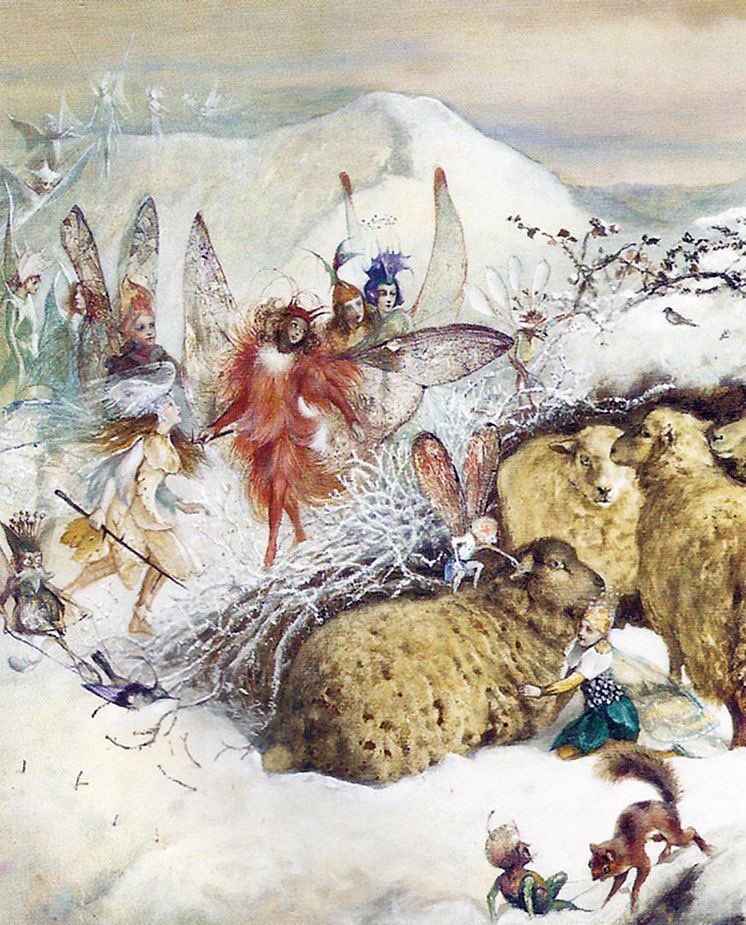 #snow #1stDecember 
#fairyfriday

Fairies in the Snow (detail) ~ John Anster Fitzgerald
