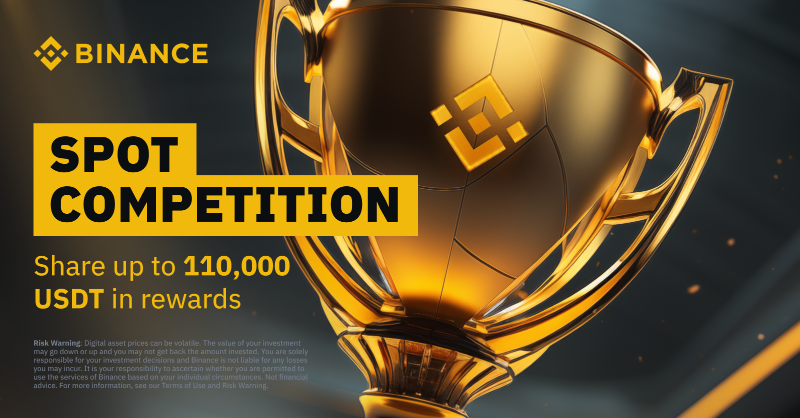 binance's tweet photo. Time for a Spot Trading tournament!

From now until December 18, showcase your trading skills and share up to $110,000 $USDT in rewards.

All the details here ⤵️