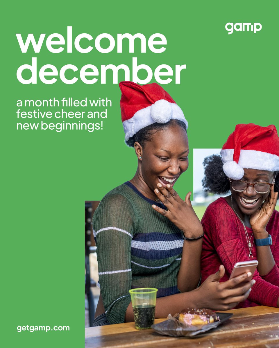 gamp_ng's tweet image. Happy December from all of us at gamp!💚🎄
Enjoy peace of mind and embrace the joy of the season!
Cheers to the new month🎊🥂
#DecemberVibes #DeviceProtection #gampDecember