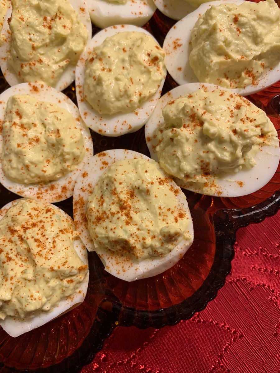 Stuffed eggs! I have the best recipe AND a party tip. If you're making these for a party at your own house or bringing them to a party elsewhere, these stuffed egg tray carriers are a great idea. amzn.to/3uztr3Q  My recipe is here: livingwithdana.com/.../everyones-…