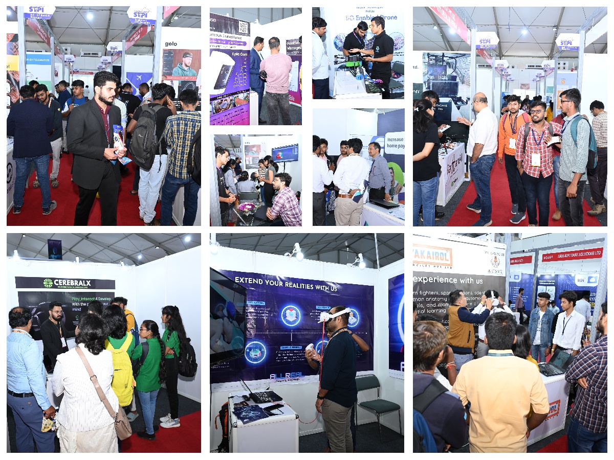 Startups at STPI-Pavilion briefed and showcased their products/services to visitors during Day 3 of #BengaluruTechSummit 2023.  @arvindtw @Shail2108 @stpiindia @GoI_MeitY @ITBTGoK @blrtechsummit #STPIINDIA #BTS2023