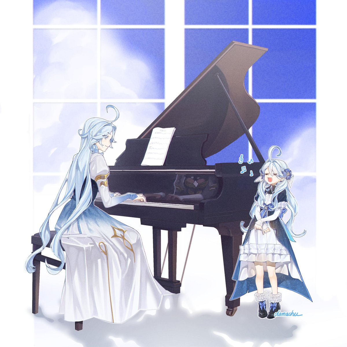 Singing lessons~ 🎶
#furina #focalor #genshinimpact