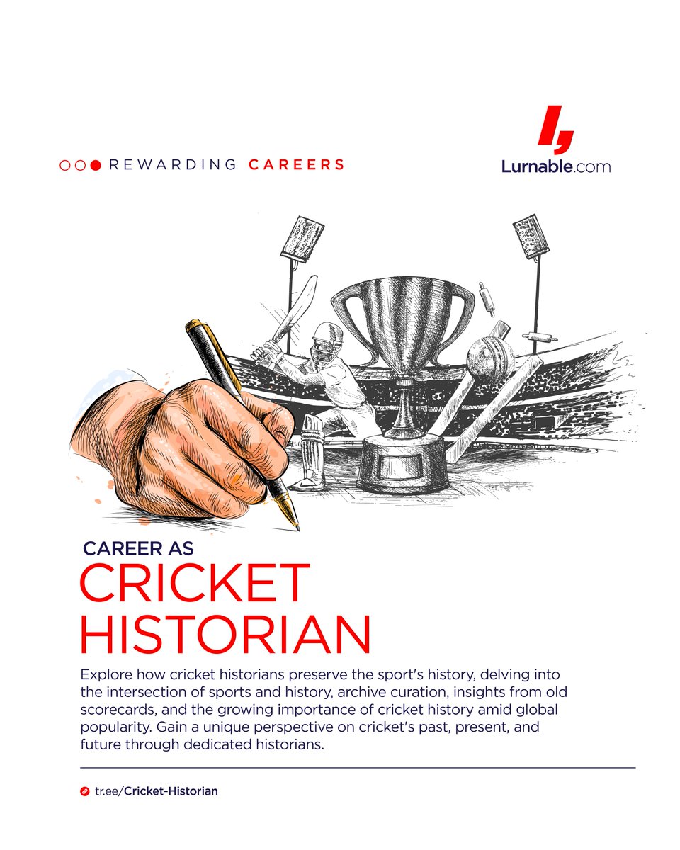 Preserving Legacies: Building a Career as a Cricket Historian: tr.ee/Cricket-Histor… 

#cricket #cricketcareer #cricketfans #cricketlovers #cricketjobs #education #learning