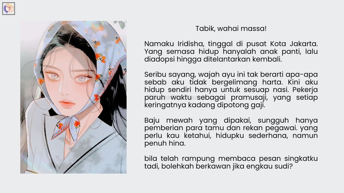 !2DFess  kisah  ringkas  ini  membawaku  untuk  bertamu.  calon  kawan,  mari  bertemu!  sila  jatuhkan  kalimat  ic/kata  kunci  dengan  skala  kedekatan,  warnai  hati  untuk  sekadar  berteman.  terima  kasih!