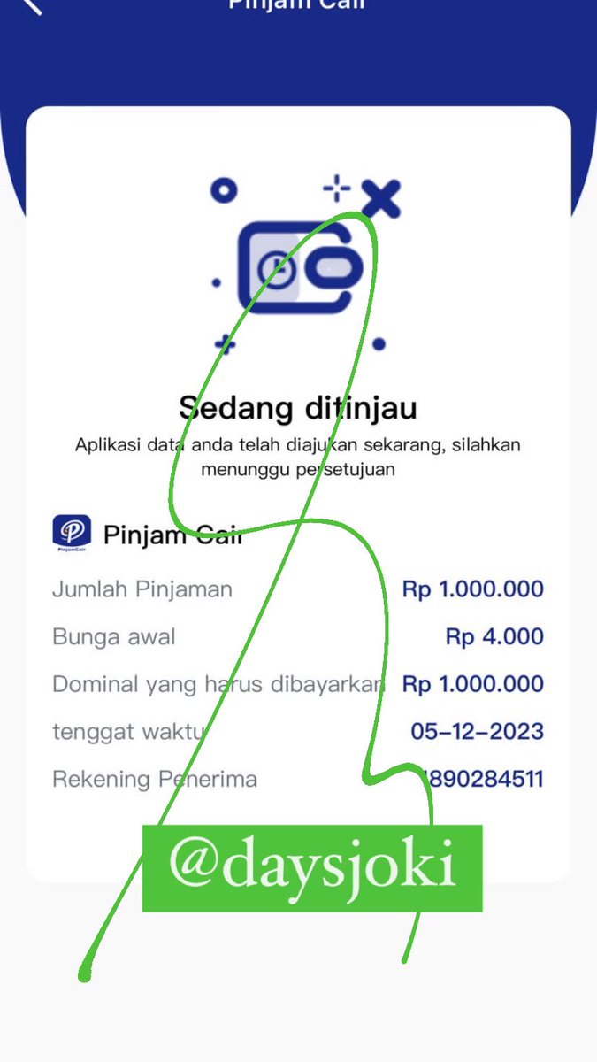 daysjoki's tweet photo. Cair lagi... yuk yg ada tagihan legal (kredio shopee akulaku indodana julo dll) blm pernah telat bayar belum ada tolakan aplikasi blm pernah galbay di aplikasi apapun sini aku bantu. Aman tanpa dc lapangan dan gk kena slik ojk #jokipinjol #galbaypinjol #zonauang #zonabu https://t.co/ujo1Szq5GL