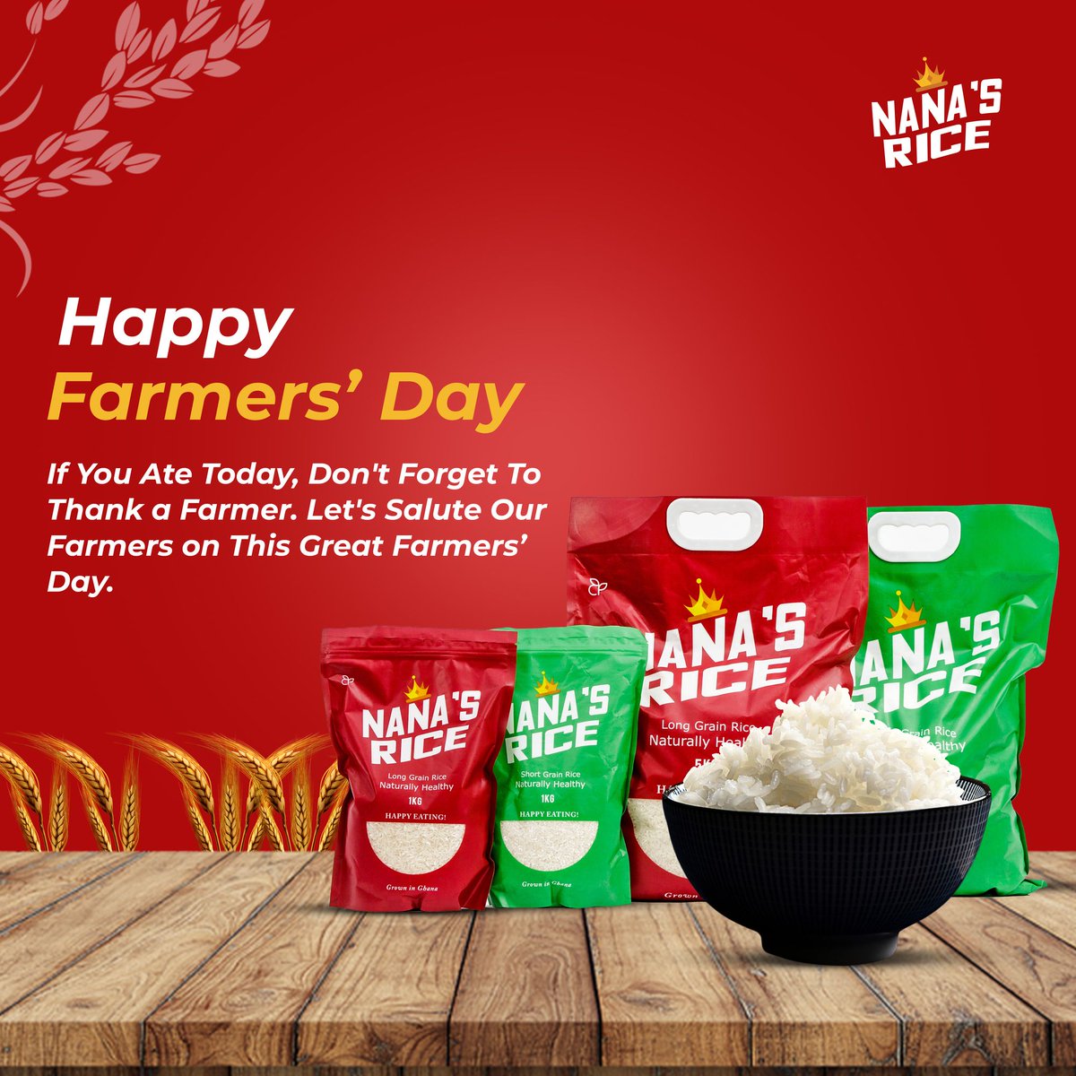 Today we are celebrating the hands that feed the world, especially the smallholder farmers that we work with to do what we do best; bringing you delicious rice.
Happy Farmers' Day.

youtube.com/shorts/O45rdrV…