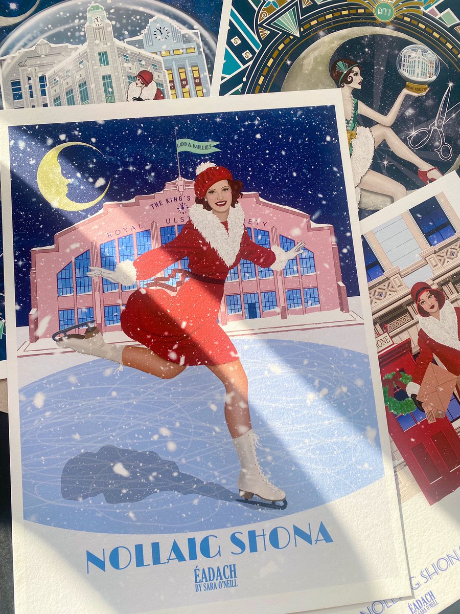 SaraONeillArt's tweet photo. Our Dreamer raffle closes this weekend loves! 

A3 Giclée prints of the Dreamer Christmas artwork. These actually took my breath away when I opened them. (I know I drew them so not sure why I had that reaction 😂 ) The detail, the colours 💚

Tickets £5: https://t.co/da6vAYTfSk https://t.co/xwLHMaH0Hm