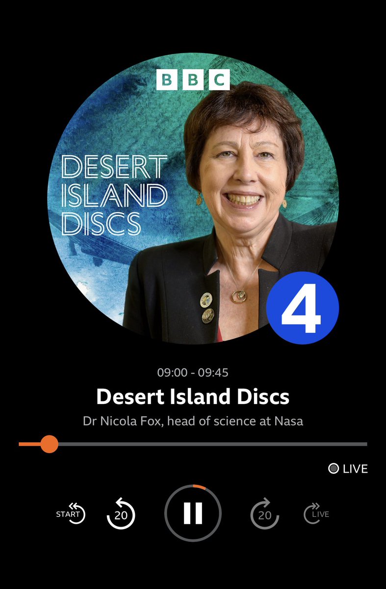 'Simply the Best' #DesertIslandDiscs 🏝️ with Hitchin's own @NASAScienceAA @laurenlaverne @BBCRadio4 ➡️ A fascinating, poignant life story (🍕Pizza deliveries to heaven😢) & ➡️ Passion for STEM...☀️It’s an average star but it’s our star; @NASA's probe travelling at 112miles/s