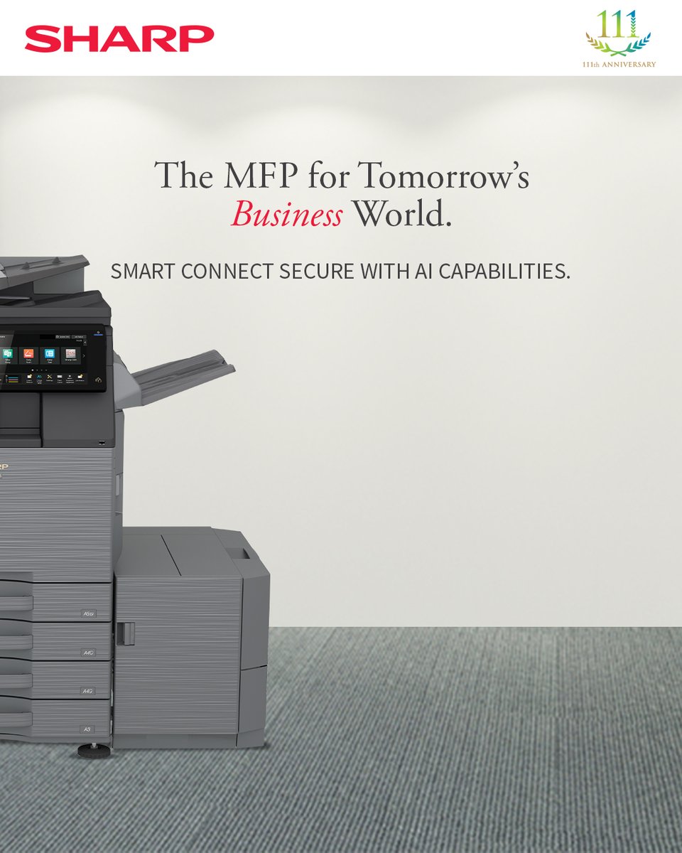 Step into seamless productivity! Our Multifunctional Printer streamlines tasks effortlessly, delivering smooth performance for your workspace. 

#SHARP #beoriginal #SharpIndia #SmartBusinessSolutions #amazingworkplaces #letscreateamazingworkplaces #amazingworkplacescertified