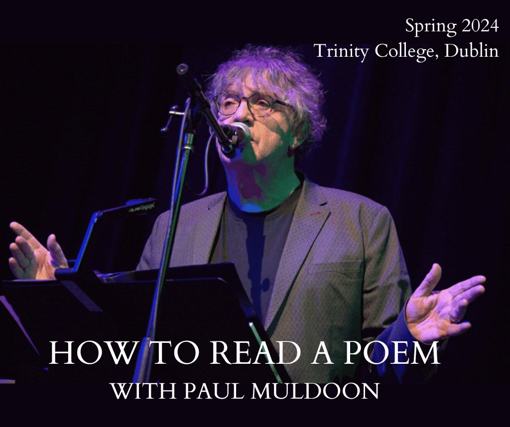 How do we make sense of the contemporary poem? Are there strategies we might find helpful? Prof Paul Muldoon leads an open discussion series, from Jan 24th.  All are welcome. The only prerequisite? An open mind. Reserve your seat here.  eventbrite.ie/e/how-to-read-…