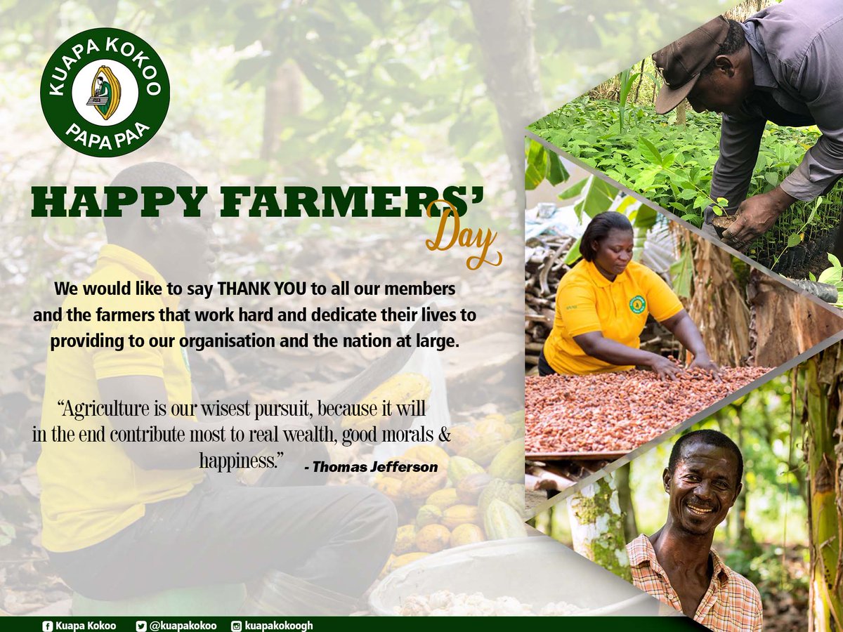 Happy Farmers' day to all our cherished members and partners 
#FarmersDay