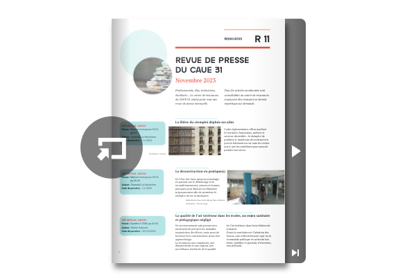 🗞  [REVUE DE PRESSE] 
Comme tous les mois retrouvez la revue de presse du #CAUE31.   
Pour découvrir les articles sélectionnés en novembre 👉 buff.ly/45AmmxF 
💡N'hésitez pas à vous y abonner !
Toutes les revues citées sont consultables au centre de ressources du CAUE31