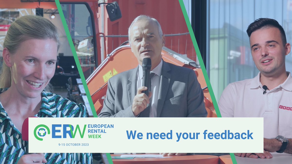 The rental industry celebrated the first ever European Rental Week in October. One of the main objectives was to learn from each other, so we would like to get feedback on your participation.

✍ Please click on the following link to fill out our short survey and let us know what