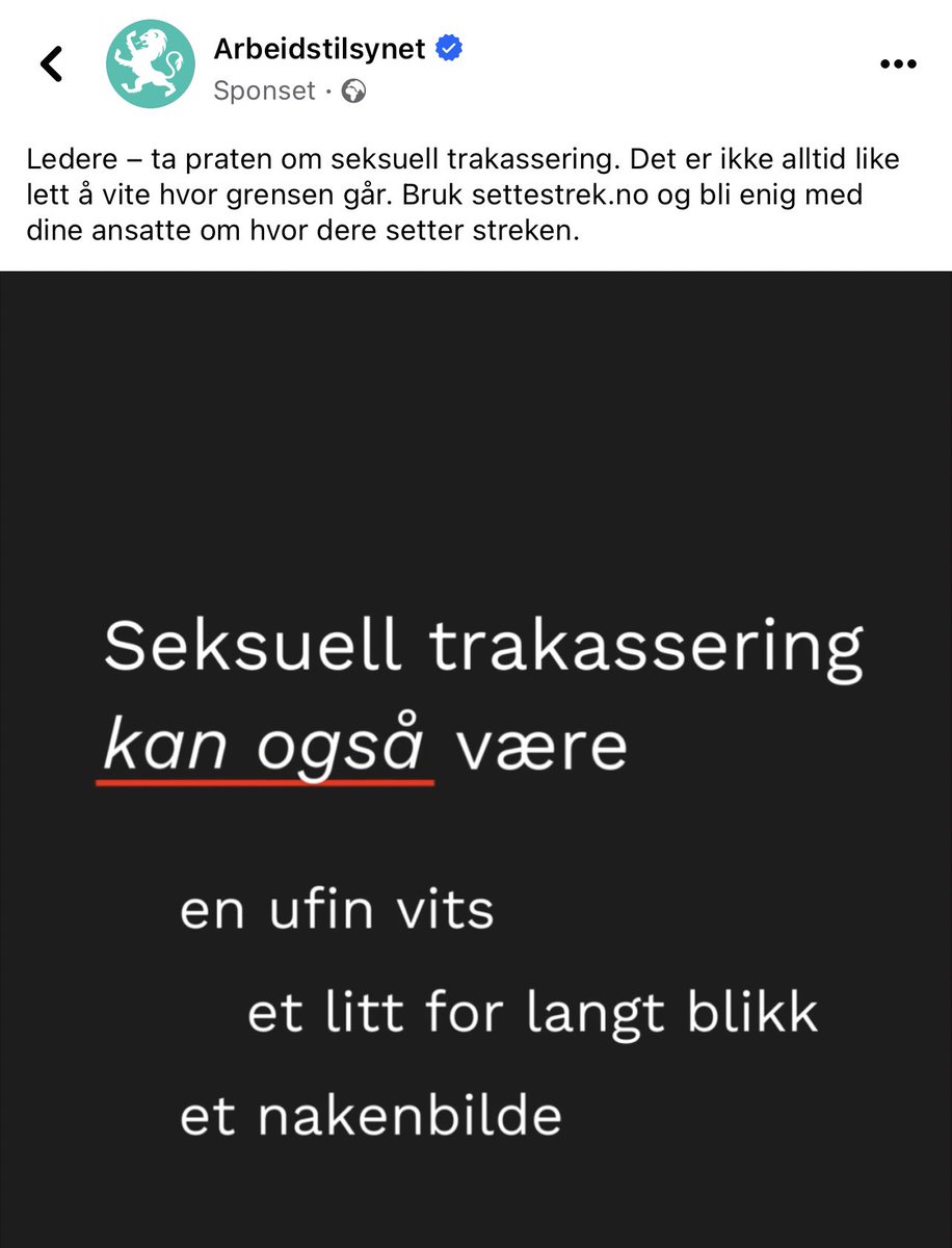 Nå kan man visstnok ikke engang se på folk uten at det er fare for at man har trakassert dem seksuelt. Altså, dette går for langt.