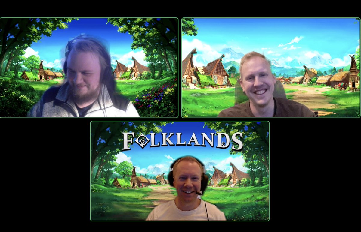 Did you know that we're 3⃣ real-life brothers (<a href="/zegenie/">Daniel André</a> <a href="/thondal/">Simen Skogheim</a> and <a href="/TheAnnoyedTaco/">TheAnnoyedTaco</a>) making Folklands together? 

Here's a screenshot from todays dev meeting, a rare moment of all three of us on camera at the same time ✨

#indiedev #gamedev #indiegamedev #gamedevelopment