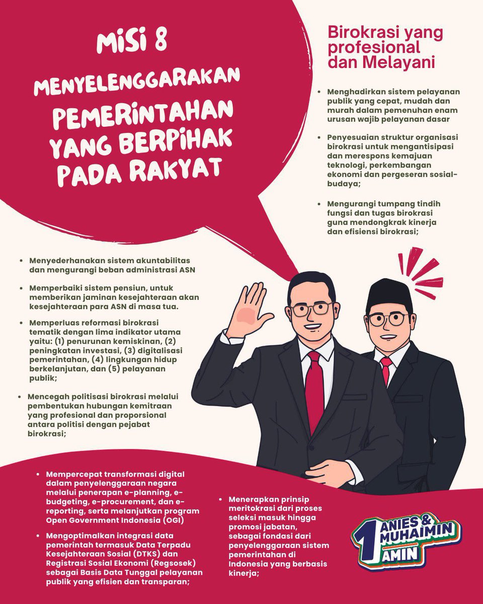 endiws_21's tweet photo. Pasangan AMIN akan menciptakan birokrasi yg profesional, bersih &amp; melayani. 
#BirokrasiBersihAMIN
#AniesMuhaimin2024
@cakimiNOW
@DPP_PKB
Birokrasi Bersih https://t.co/wK2GZxubgd