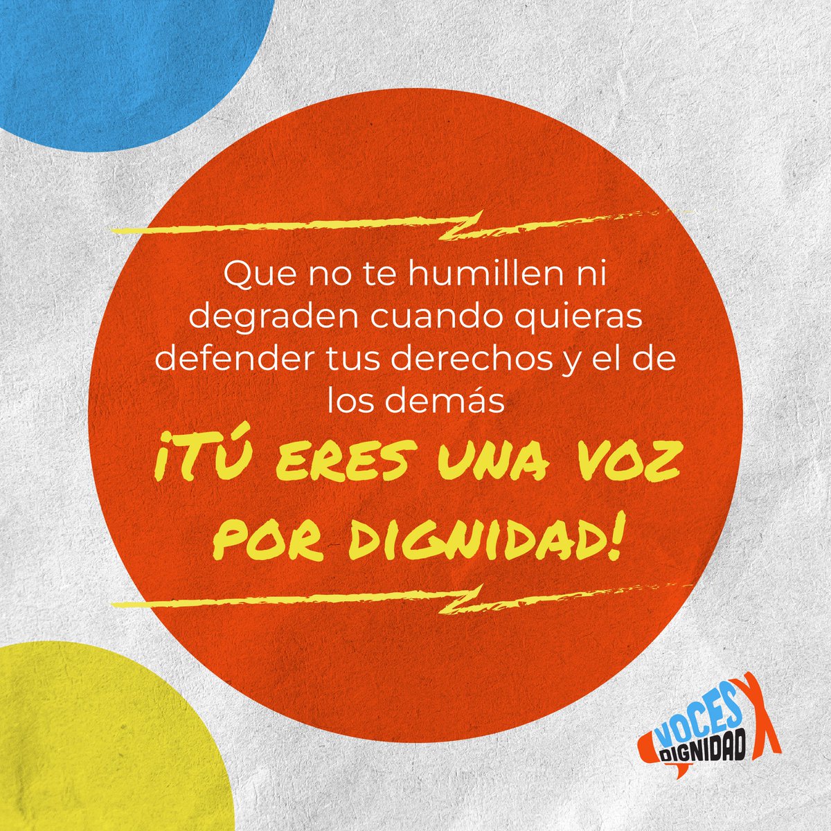 vxdgt's tweet photo. No importa qué digan los demás, tu voz importa y es dignidad. #VocesXdignidad https://t.co/j8EvE8PhjR