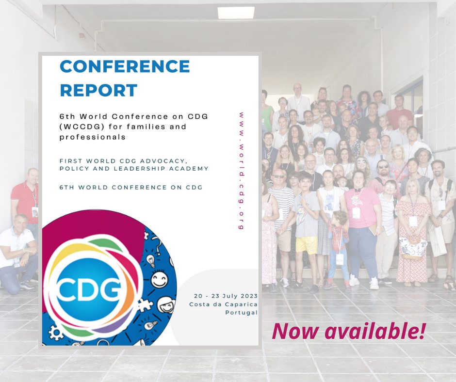 📢The #6thWCCDG report is out! 📘 Dive into the session summaries, insights and breakthroughs at bit.ly/6thWCCDGReport 🚀

Let's amplify awareness and support for CDG. Share the report, join the conversation, and be part of the movement! 🤝

#CDGAwareness #StandTogether4CDG