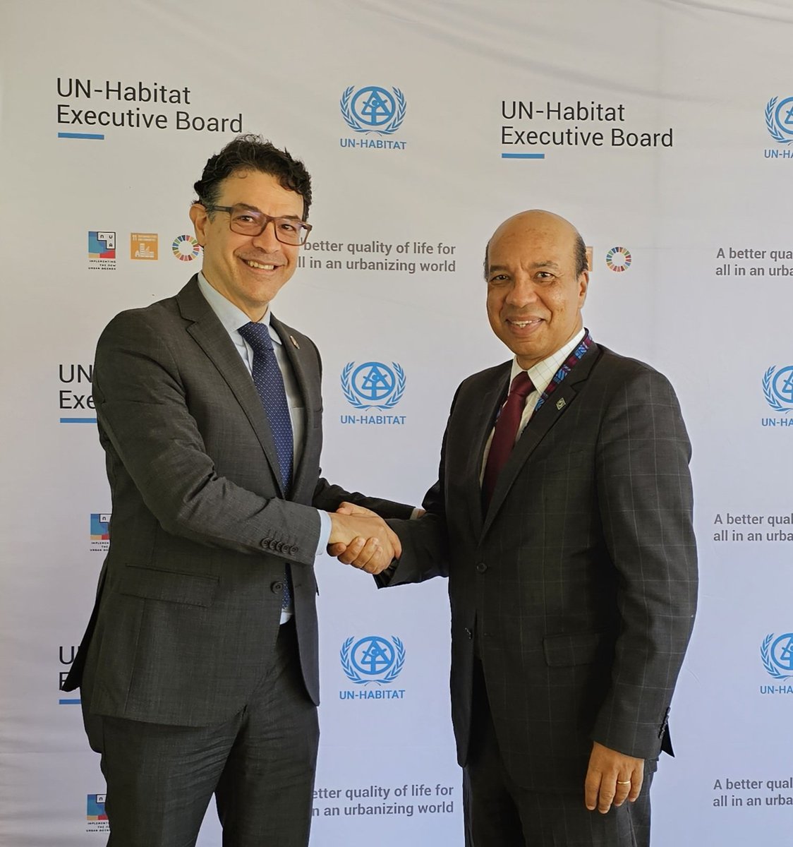 Very productive exchange with Ambassador <a href="/silvio_albuq/">Silvio Albuquerque</a> <a href="/BrazilEmbassyKE/">Embassy of Brazil in Nairobi 🇧🇷</a> on the implementation of @UNHabitat Strategic Plan in #Brazil and all #LatinAmerica and #Caribbean.

I thank you for great leadership as the Chair of our Executive Board.