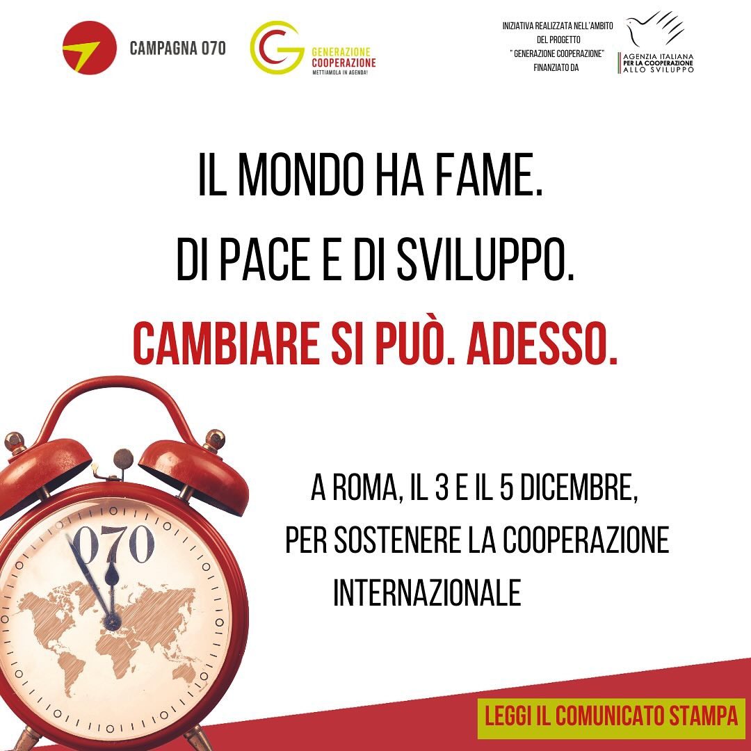 link2007 (@link2007) on Twitter photo L’appello della <a href="/campagna070/">Campagna070</a> e del progetto Generazione Cooperazione
A Roma, il 3 e il 5 dicembre, per sostenere la cooperazione internazionale. L’appello della <a href="/campagna070/">Campagna070</a> e del progetto Generazione Cooperazione
A Roma, il 3 e il 5 dicembre, per sostenere la cooperazione internazionale.