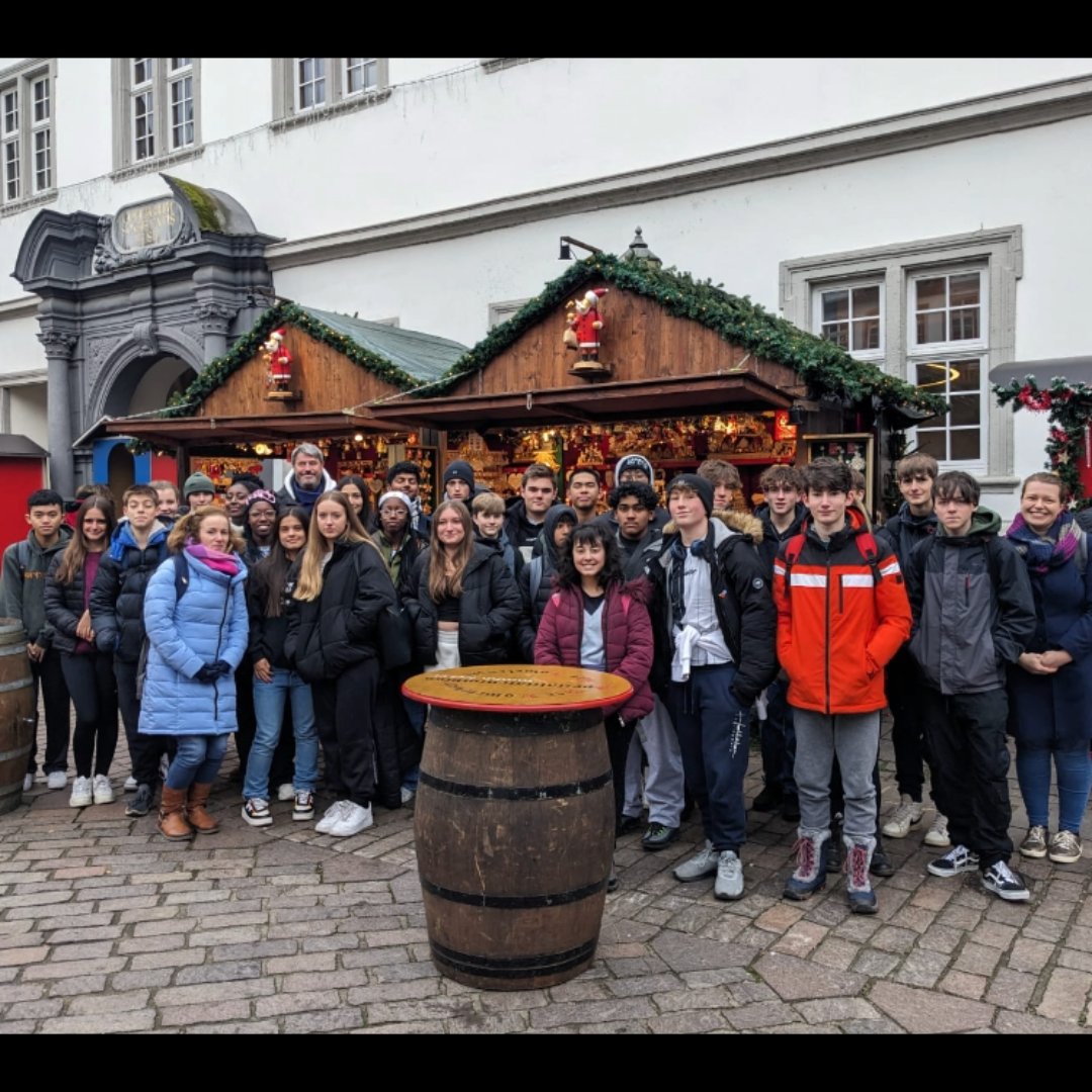 Pupil's are having a wonderful time on the Christmas Market trip. This photo shows them in Koblenz, Germany.