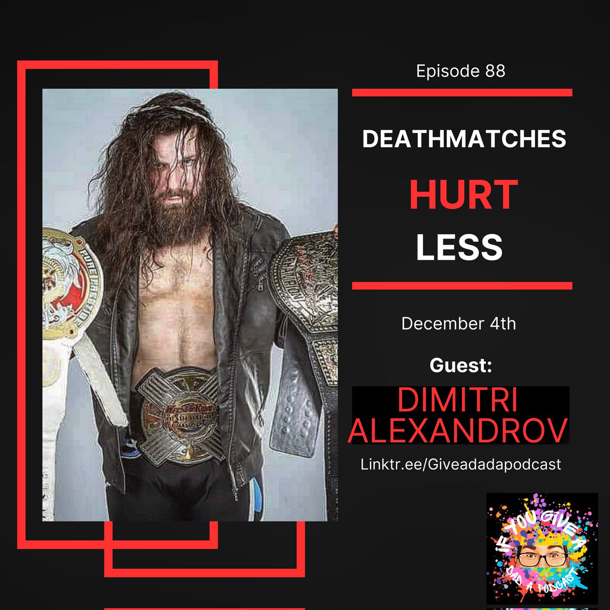DadPodcast11's tweet image. I had a great time talking with The Bear Fighter Dimitri Alexandrov for Mondays #episode. We talked #videogames, #90snostalgia, #wrestling, #deathmatches, and even how he got the moniker Vladimir Putin's LEAST favorite #wrestler! Make sure and check it out on Monday!!