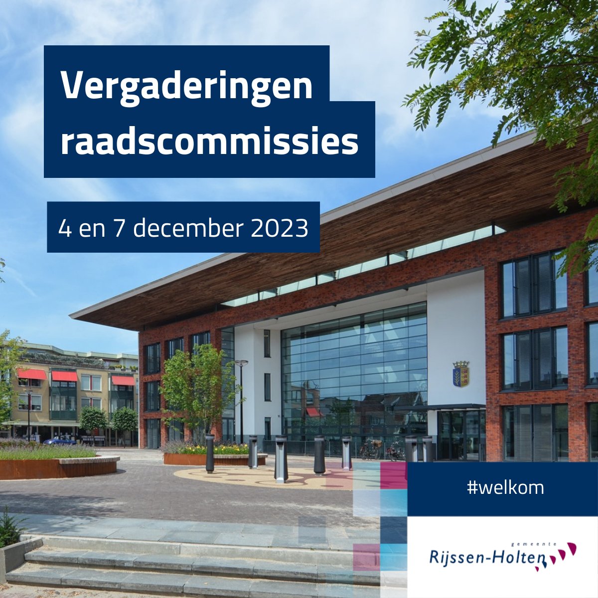 Volgende week komen de commissies van de gemeenteraad weer bij elkaar. De agenda's en de bijbehorende documenten en de livestream vind je op rijssen-holten.nl/gemeenteraad