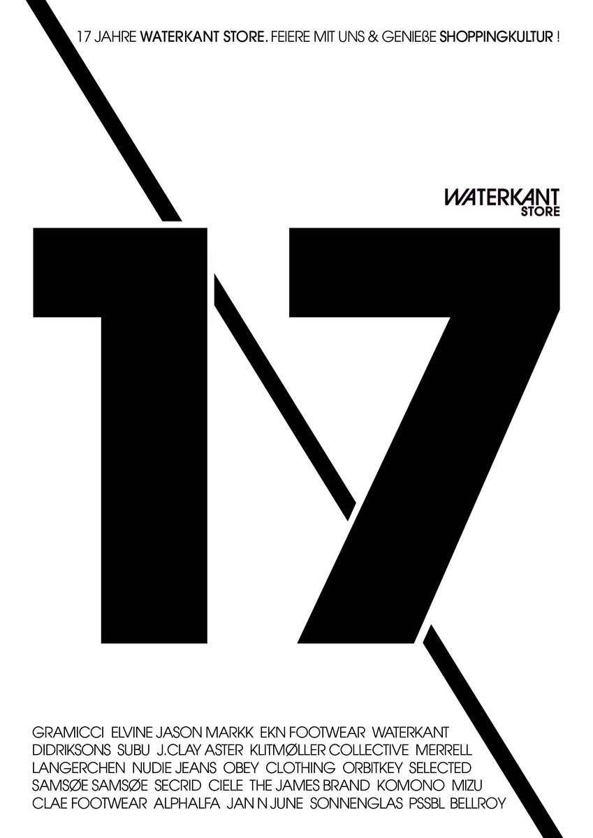 Waterkant_Store's tweet photo. Diese Jahr gibt´s uns 17 Jahre :)
#Waterkant #hamburg #ottensen #HH2023 #unseraltona https://t.co/CqR68wRV6a