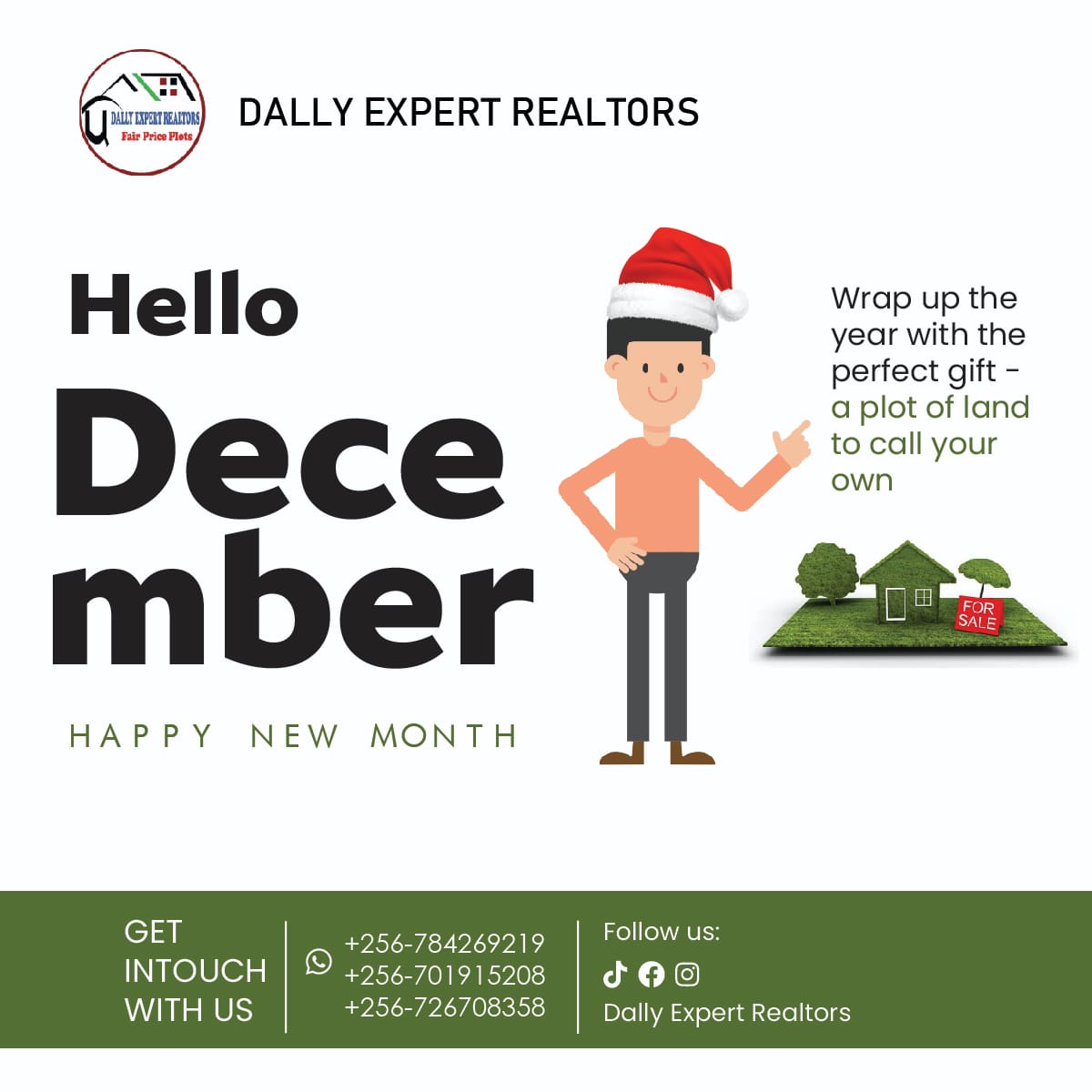 SamTibine's tweet photo. Hello
Dece
mber

Wrap up the year with the perfect gift- A plot of land that you call your own. 

Call Eng Adam Muramuzi of Dally Expert Realtors to have you served.

+256784269219
+256701915208

OR 
FOLLOW UP OUR CHANNEL 👇

https://t.co/Msnrg8iyjo https://t.co/o3ypTMolGo