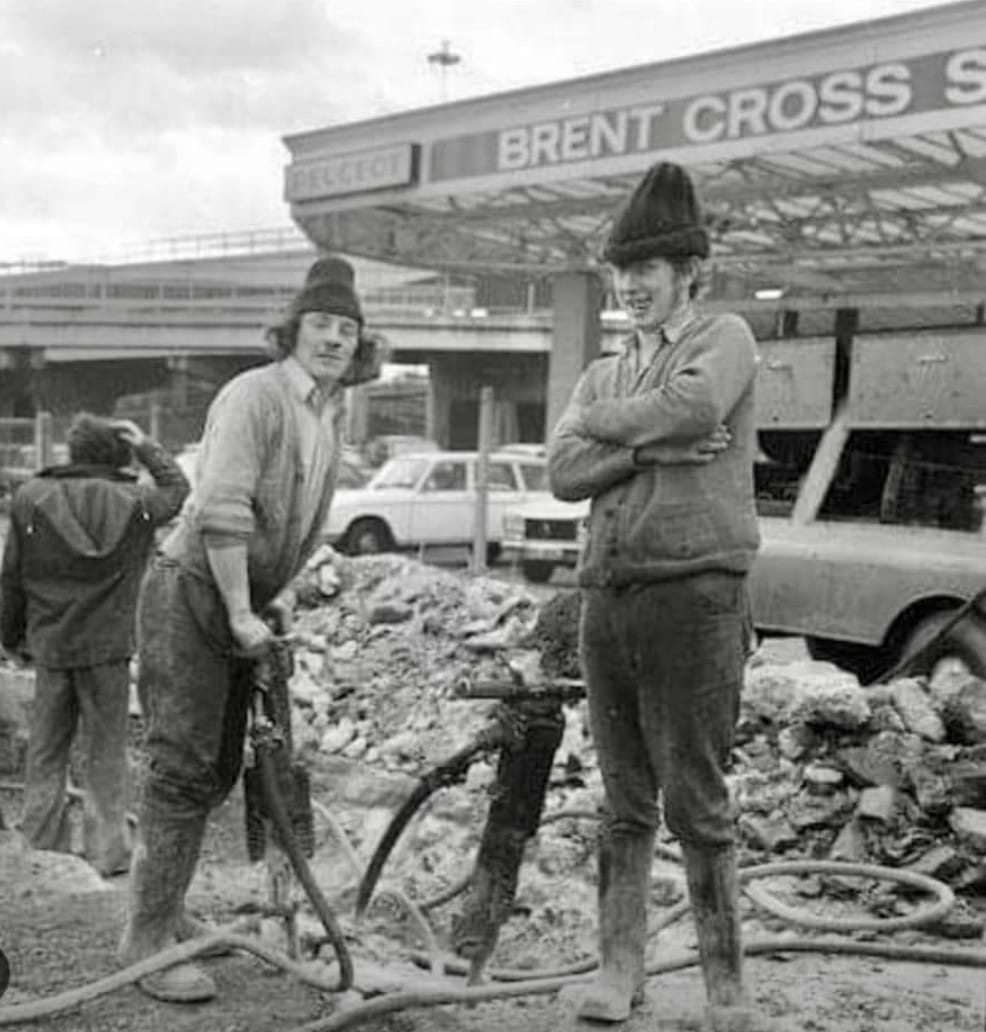Shane MacGowan working for the legendary J Murphy &amp; Sons Construction around 1979. Paudie in Kenmare sent the pic to @jerosullivanrk. Shane working on the building of Brent Cross Shopping Centre. A glimpse of a little known side of  Shane's life. #shanemacgowan