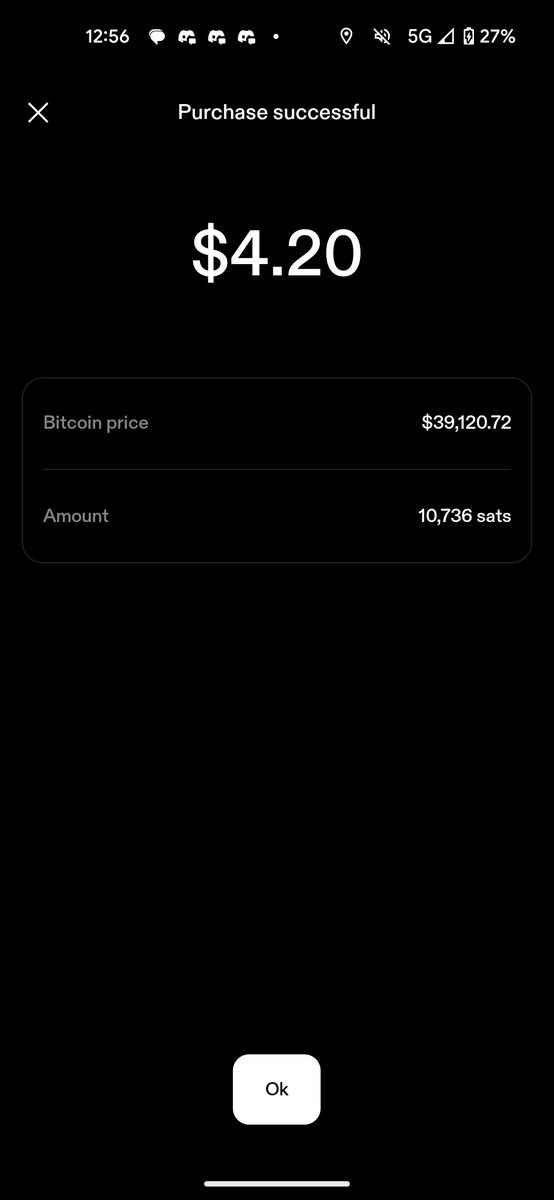 NEED_btc_'s tweet photo. NEED_btc_ has acquired an additional 10,736 SATS for ~$4.20 at an average price of $39,120 per #bitcoin #stackjoin https://t.co/krwKKk4zGr