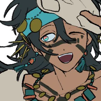 普段あまり描かない顔を描いている