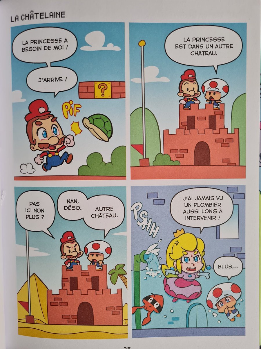 Negi__kun's tweet image. L'arrivage du jour c'est le nouveau tome de Super Nintenbros vol 3 ! \o/
On retrouve nos personnages préférés des univers de Nintendo dans de nouveaux gags complètement absurdes ^^
Merci @Game_B  pour la Magnifique dédicace de Zelda 😍💖