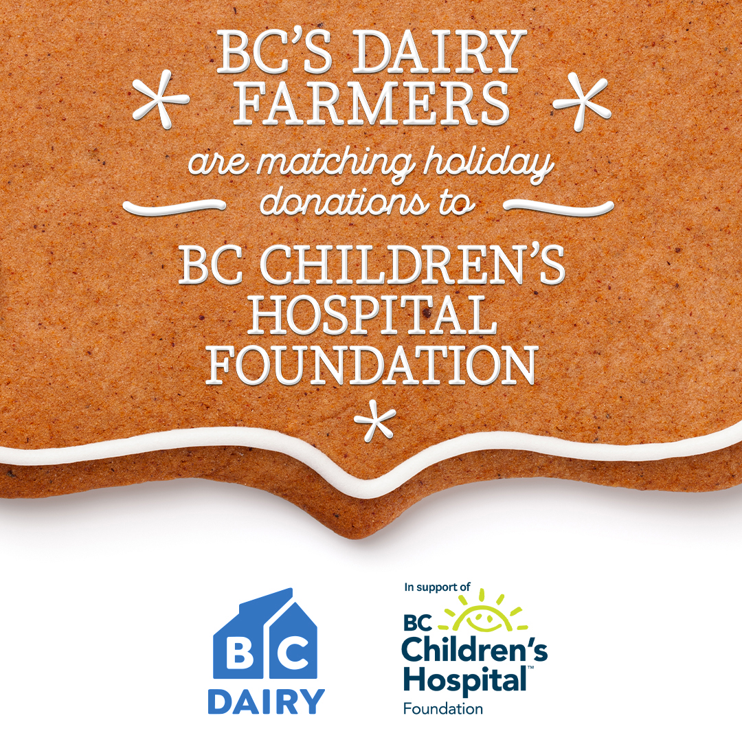 BC Dairy (@bcmilk) on Twitter photo This holiday season, join us in supporting children’s health. Until December 31, BC dairy farmers are matching donations to BC Children's Hospital Foundation up to a total of $100,000. Double your impact by donating today: bit.ly/3sCZkIq
<a href="/BCCHF/">BCCH Foundation</a> This holiday season, join us in supporting children’s health. Until December 31, BC dairy farmers are matching donations to BC Children's Hospital Foundation up to a total of $100,000. Double your impact by donating today: bit.ly/3sCZkIq
<a href="/BCCHF/">BCCH Foundation</a>
