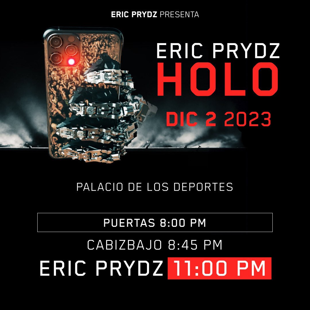 ocesa_total's tweet photo. ¡El legendario @ericprydz llega mañana con su #HOLOTour al Palacio de los Deportes! 🔥 ¡Estamos listos para el show de nuestras vidas! 😎⚡️ https://t.co/plyLQpBShv