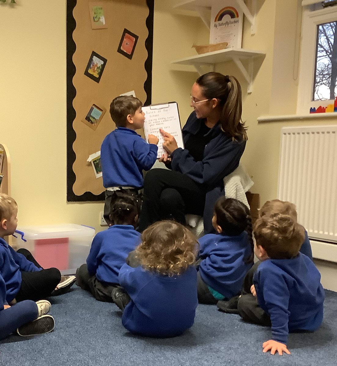BSPDNursery's tweet photo. Our preschool class have been busy choosing and writing their golden rules for their room. These are them:
🌟Sitting nicely for circle time
🌟Listening ears are always on
🌟Kind hands always to our friends
🌟Always helping to tidy up
#gettingschoolready #makingdecisions https://t.co/woxUNoYNs1