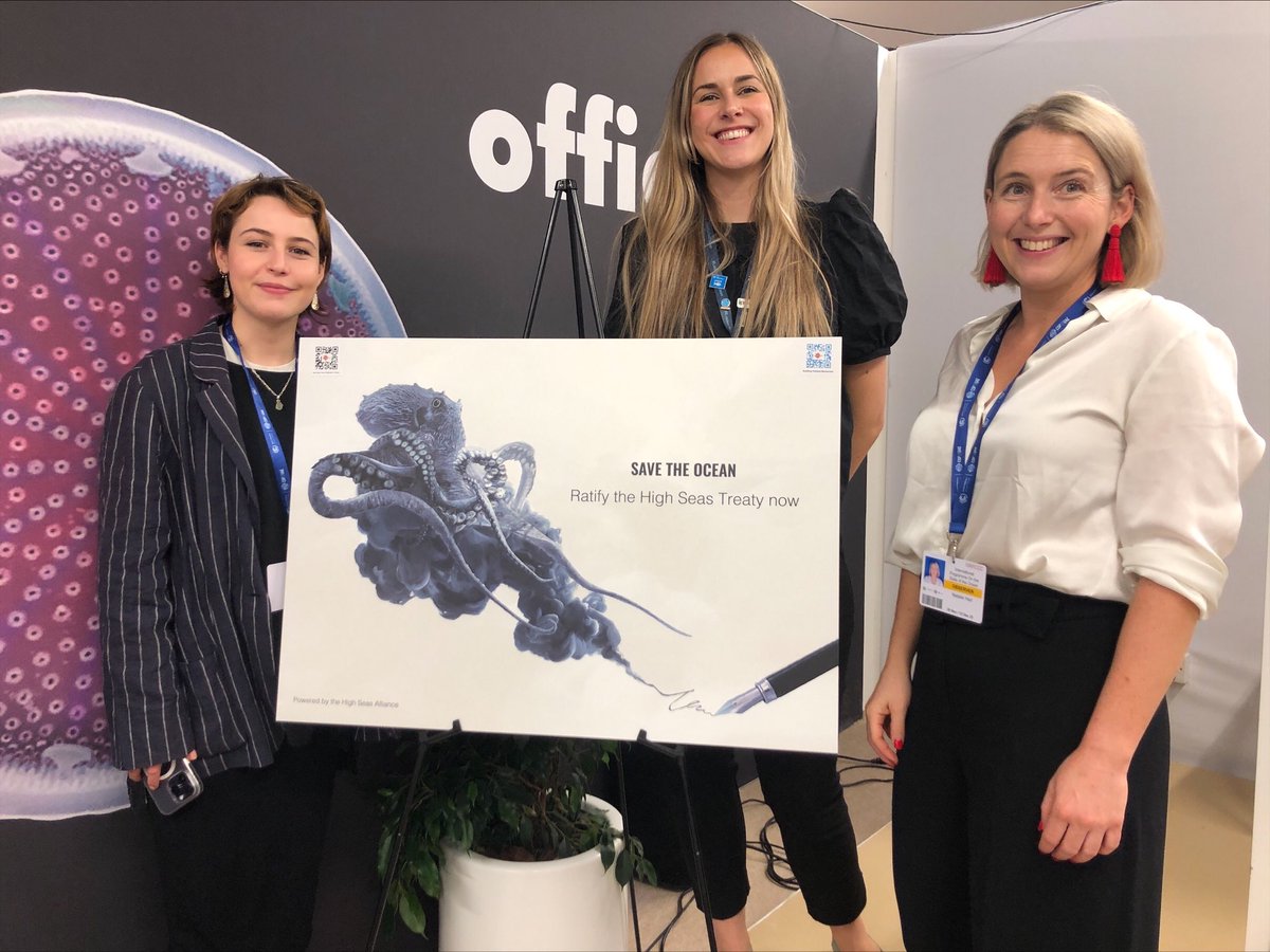 We're at #COP28 to bring the voice of our mascot Octavia🐙 urging global leaders to sign and ratify the #HighSeasTreaty as a key action to address the climate and biodiversity crises.

#OceanAction = #ClimateAction #BNNJ #RaceForRatification