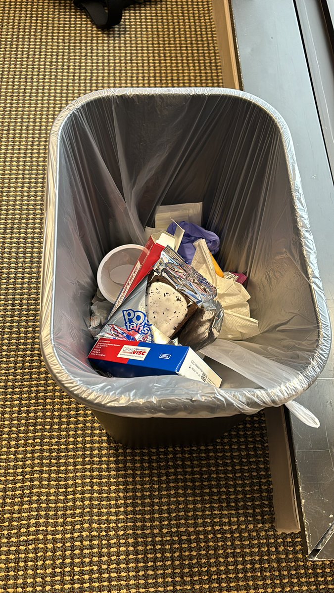 Trash can in my office; would you eat it? Yes or no.