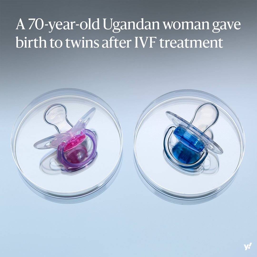 70-year-old Safina Namukwaya of Uganda became one of the world's oldest mothers after giving birth to twins — despite her partner's disapproval of the IVF pregnancy. yhoo.it/3N8hIQo