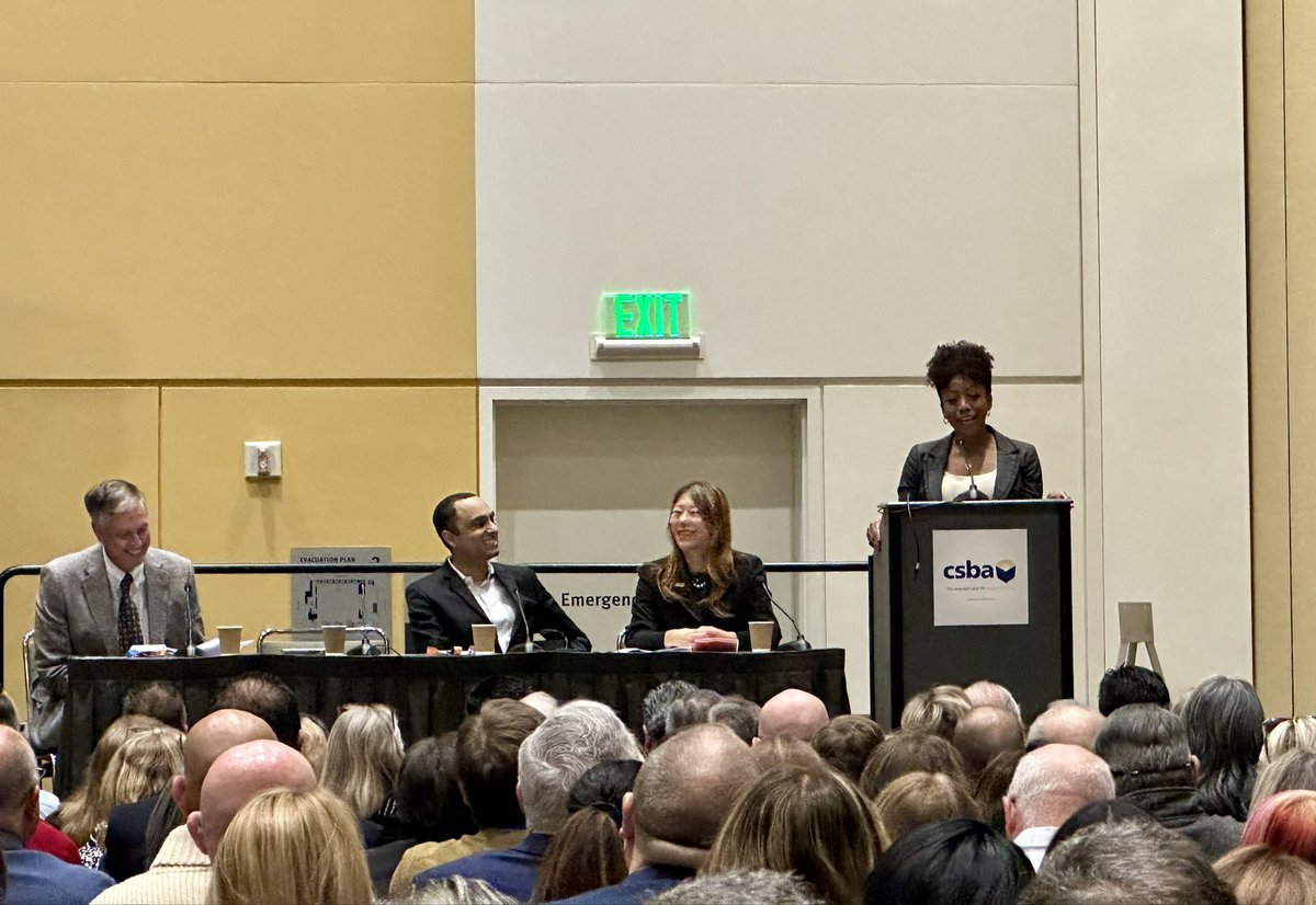 .<a href="/CAController/">CA State Controller</a> Malia Cohen, State Treasurer <a href="/fionama/">Fiona Ma, CPA</a>, <a href="/RiversideUSD/">Riverside Unified School District</a> trustee <a href="/AngeloFarooq/">Dr. Angelo Farooq</a> &amp; Jack O’Connell from Capitol Advisors present the state fiscal outlook in a session at #aec2023.