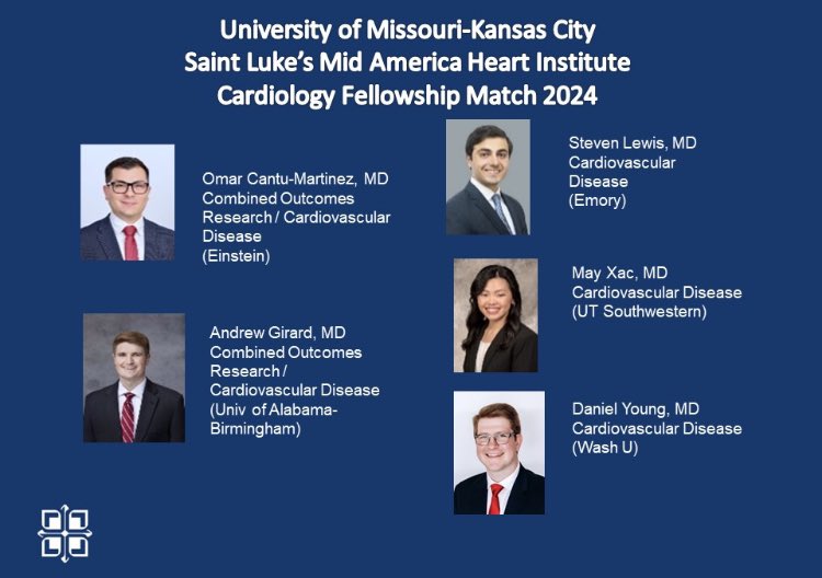 Thrilled to announce our cardiology fellowship match results for 2024! Congratulations to these 5 future cardiologists and to our fellowship leadership team of Drs Enriquez and Khumri for recruiting them!