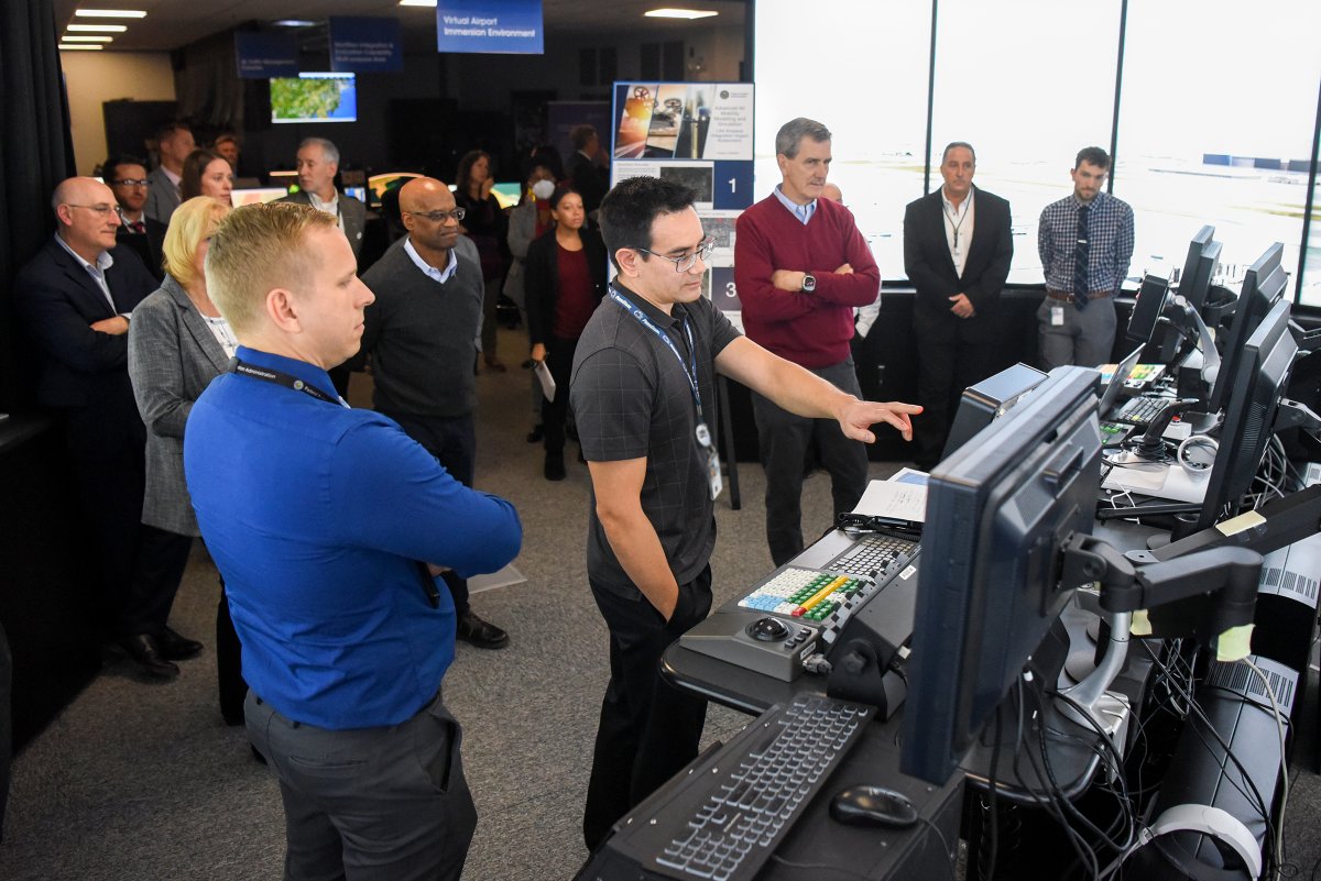FAA_Mike's tweet image. This week I visited the FAA’s Tech Center where we’re making advancements in surface safety tools as we pursue our goal of zero serious close calls. These solutions include simple runway incursion devices and approach runway verification technology.