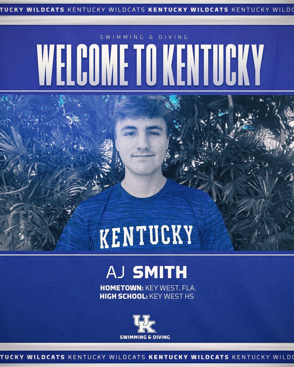 keysweekly's tweet photo. Key West swim champ
AJ Smith has signed with @UKSwimDive. 
🔵 50-yard free State Champion 
🔵 Regional Champion in the 50 and 100-yard free 
🔵 Team Captain
🔵 School record holder in the 50 and 100 freestyle https://t.co/iCbzA8Tvzr #keywest #swimchamp #localnews #floridakeys #uk https://t.co/VQiz3L10iu