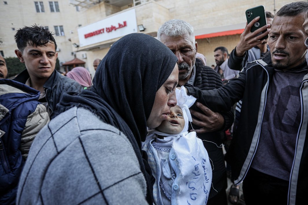 islammssaad's tweet photo. @EndWokeness 2.7 Million views in 4 hours for a false propaganda tweet. That's not a Doll as Pro Israeli accounts claim. This is a dead body of a 5-month-old baby named Muhammad Hani Al-Zahar killed after Israeli airstrikes. https://t.co/lGUoJFWldd